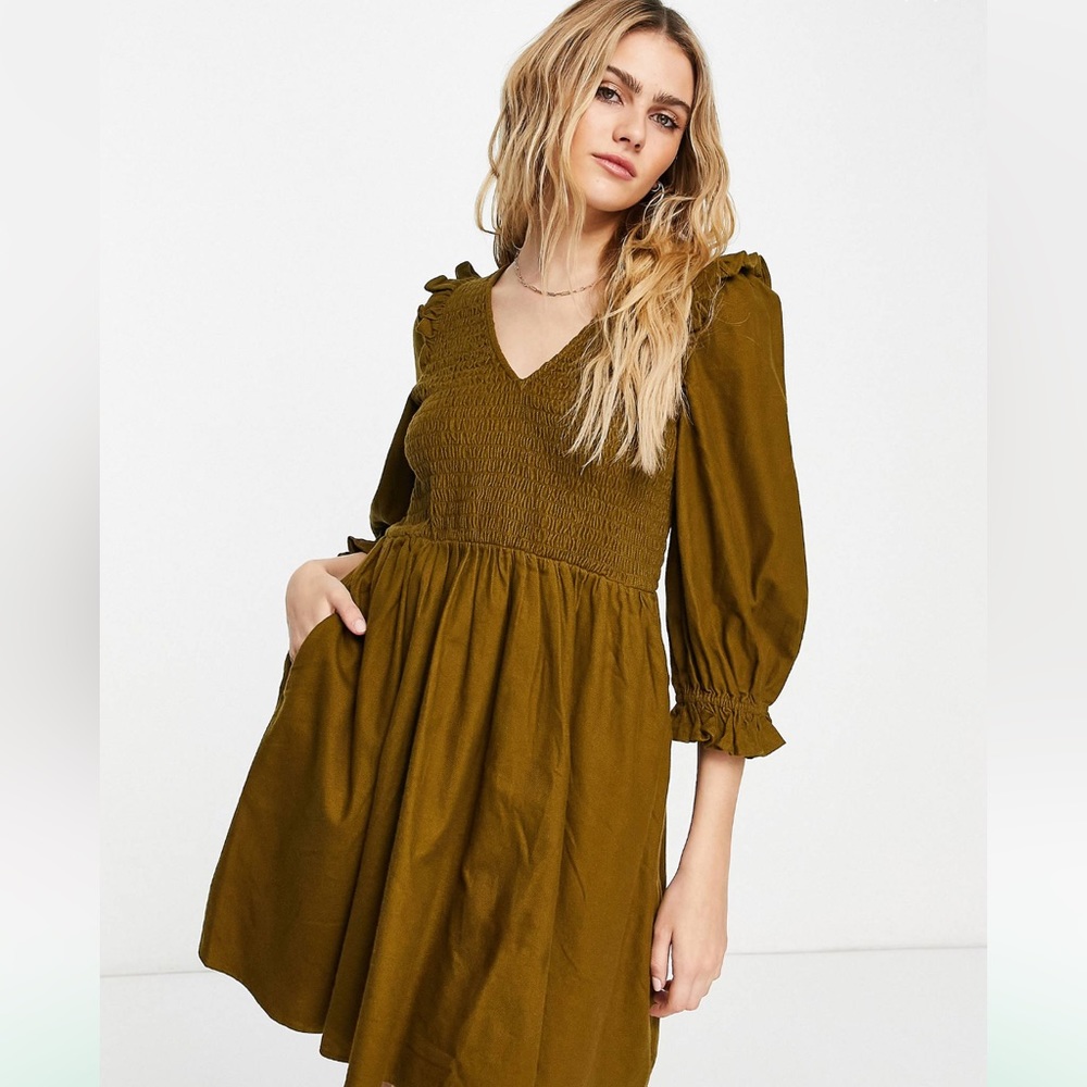 Madewell Olive Green Mini Dress